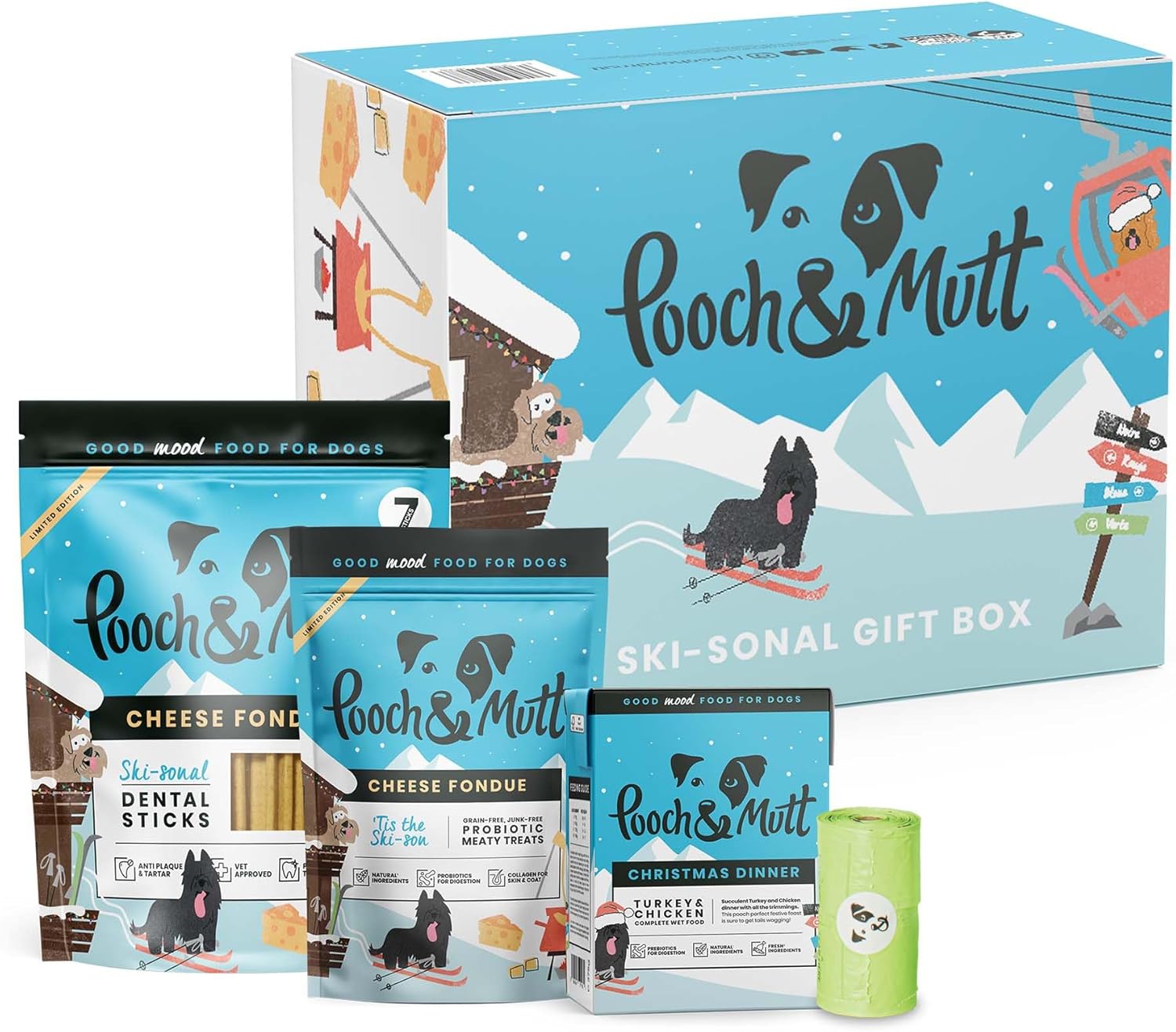Pooch & Mutt Dog Christmas Dinner Gift Box, Wet Food and Healthy Meaty Treats Amazon.co.uk