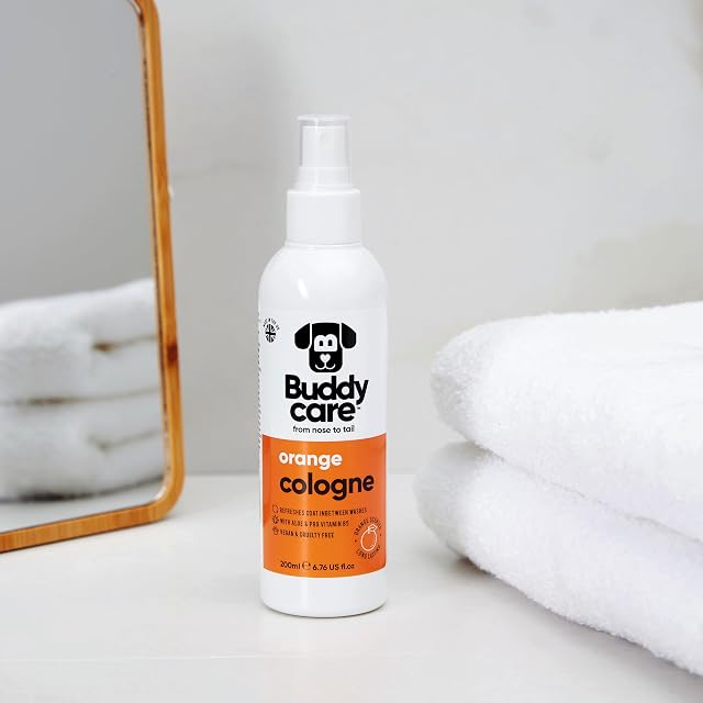 Foto 2 de 3 de Buddycare Perfume para perros - Naranja - Aroma afrutado y audaz - Refresca entre lavados de perros