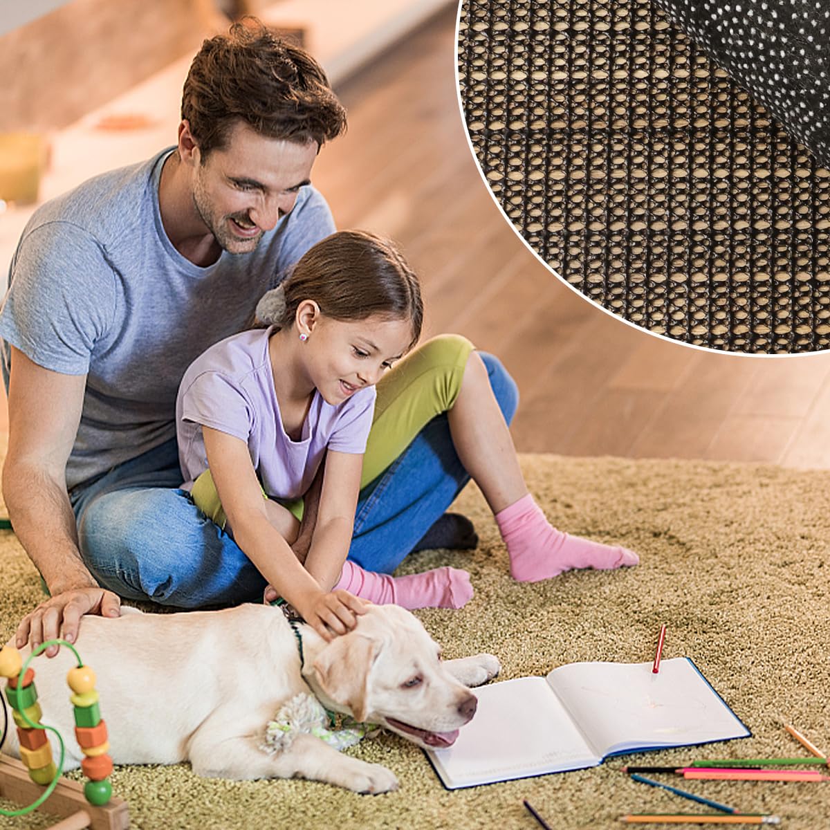 Tappetino Antiscivolo In PVC 50x200 Cm - Per Moquette, Auto, Cucina (Bianco) - Foto 4