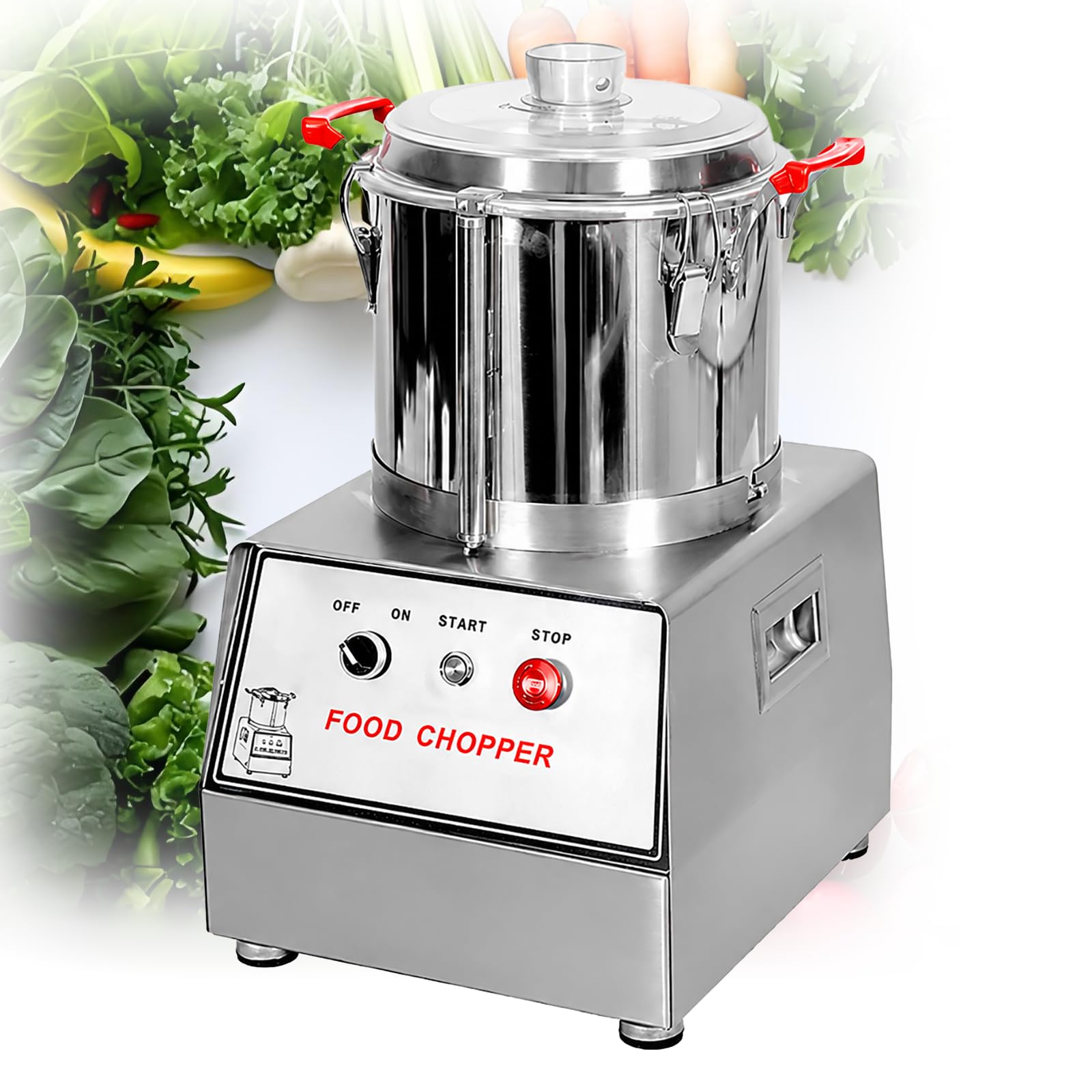 Robot Multifunzione Professionale, Tritatutto Elettrico Inox 5L | Lama in Acciaio, Ideale per Carne, Verdure, Formaggio, Frutta Secca & Erbe