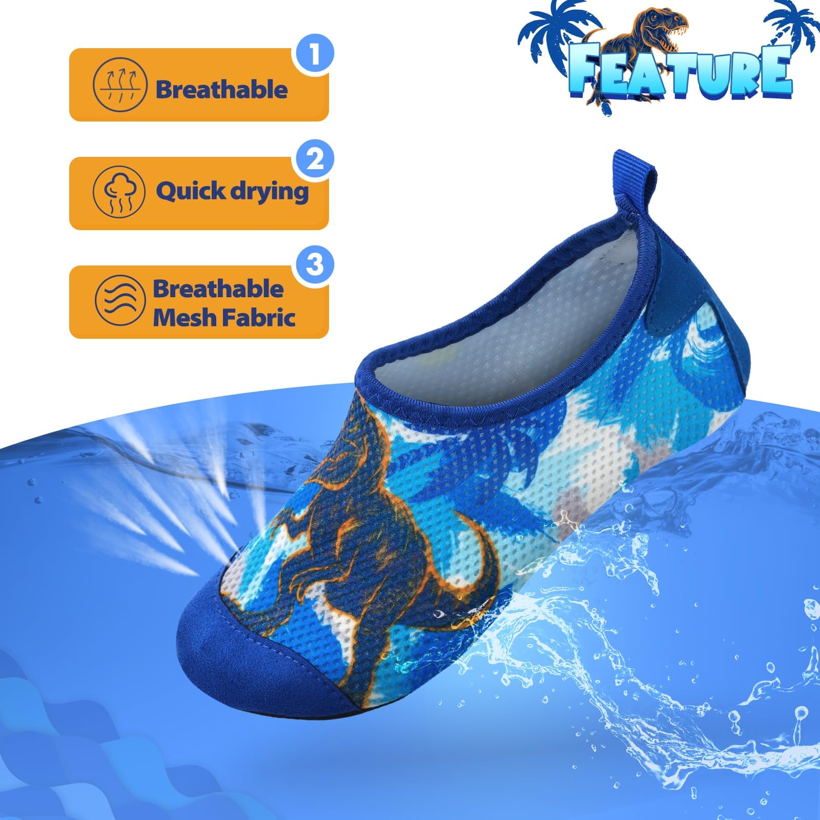 Zapatillas de Playa Descalzas de Secado Rápido Malla Suave Zapatos de Agua