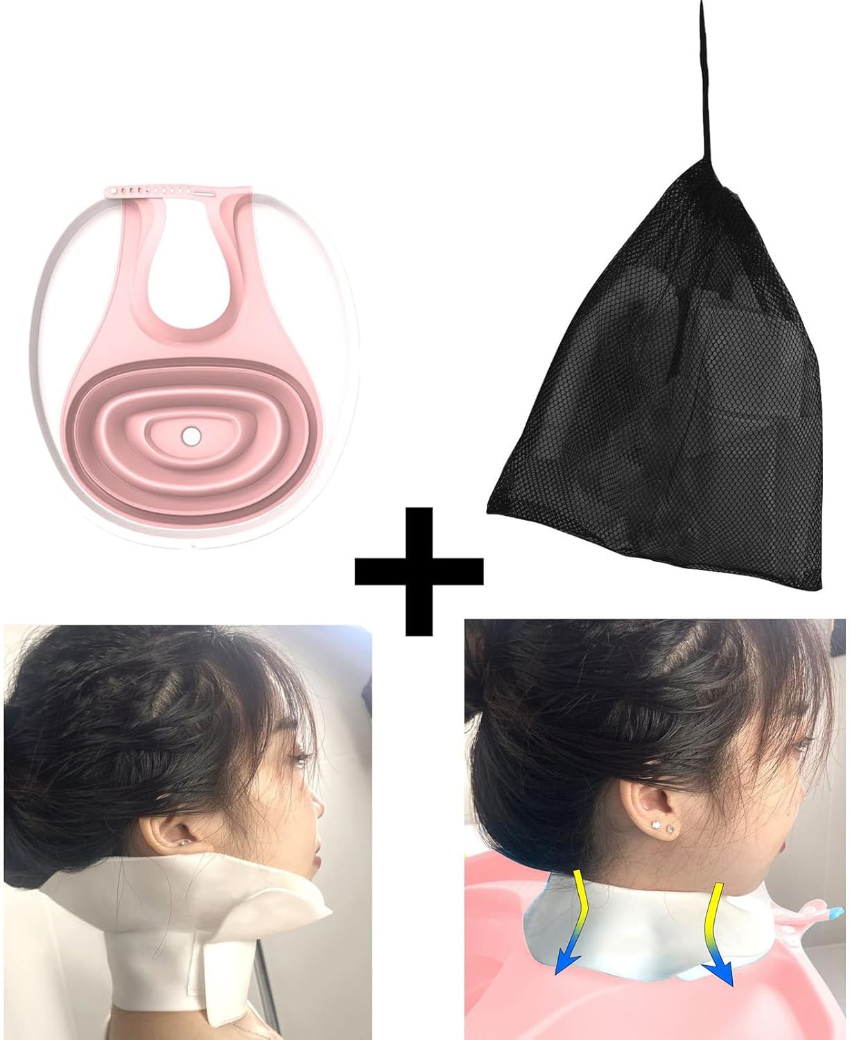 Foldable Shampoo Basin - Professional Mobile Tub | Drain Pipe Movable Cleaning Product Storage Bag Hair Wash Tool for Women Men Pregnant Disabled Elderly Neck Support Amazing Portable Box