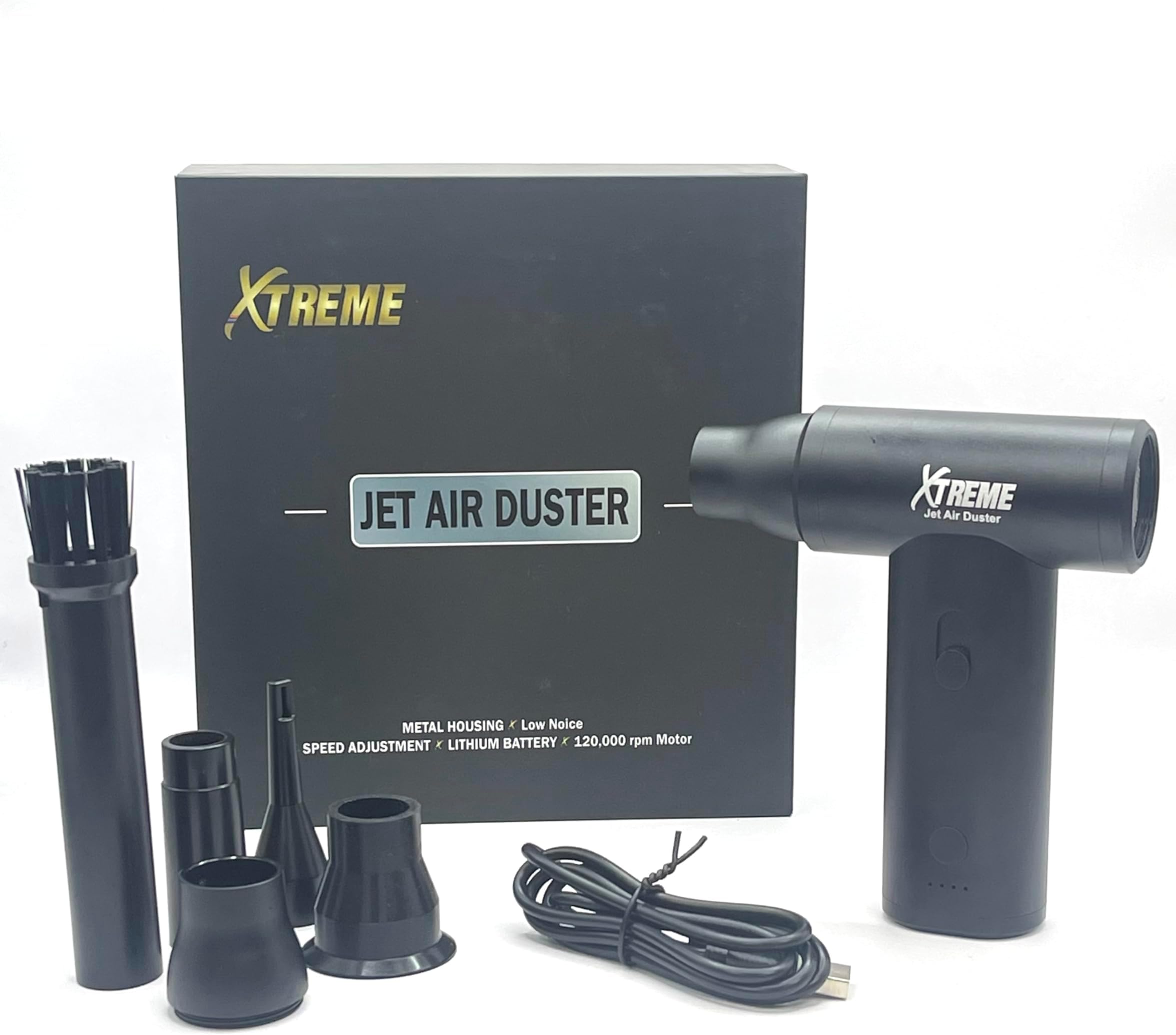 Generic Xtreme Jet AIR Duster,Powerful Compressed Jet Air Duster, Portable Jet Dry Mini Blower, 120000 RPM Air Blower Super Jet Fan, Electric