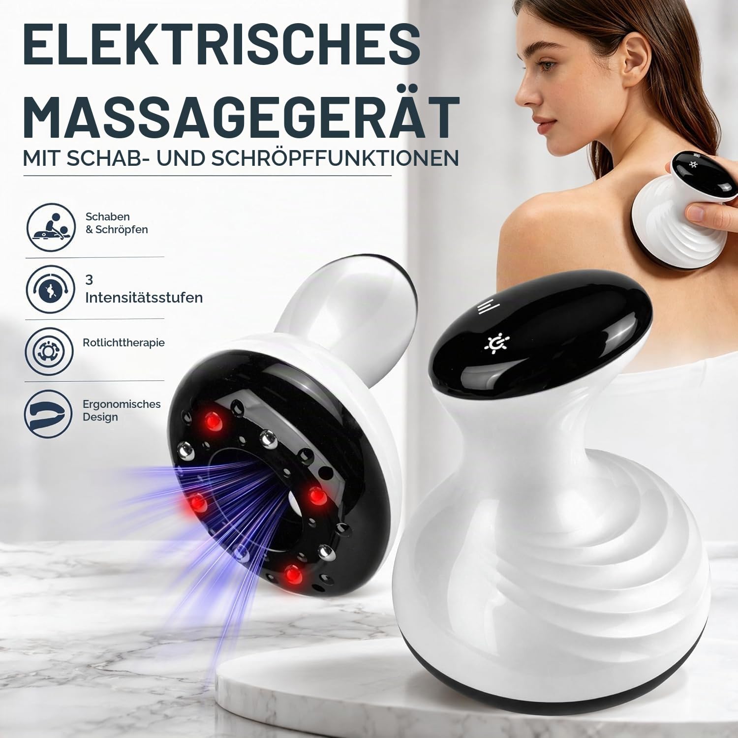 Cellulite Massagegerät, 4-in-1 Anti Cellulite Vakuum Massagegerät mit