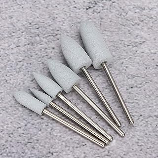 Cuticle Nail Drill Bit Ceramic Bits Set, 6pcs Nail Drill Bit Nail Art Drill Manicure Grinding Head Grinding Head Tool Cone Cuticle Nail Polishing Bits Accessory Manicure Pedicure