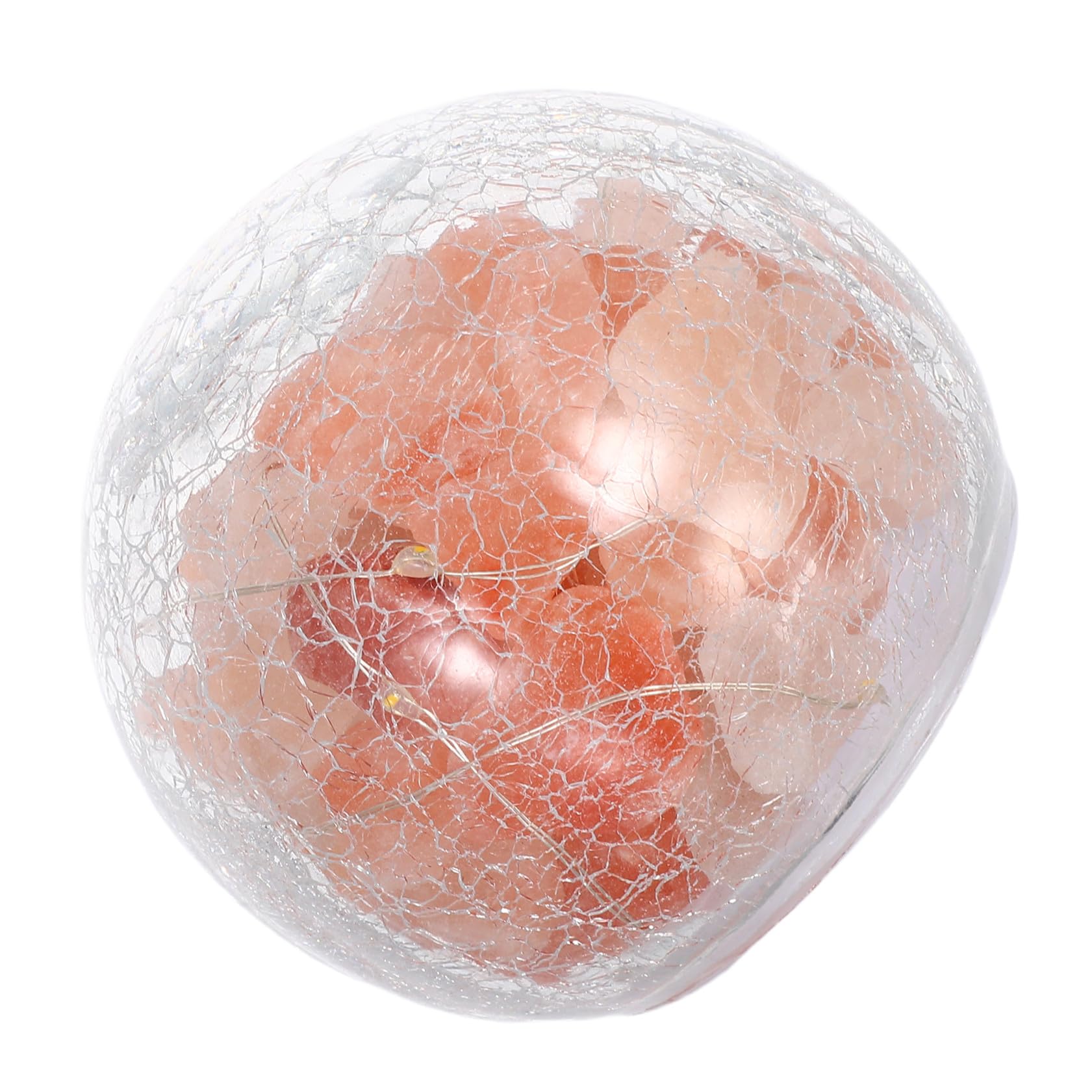 Lampe de Nuit Artistique Cristal D'himalaya Créative, 3 Piles Aa