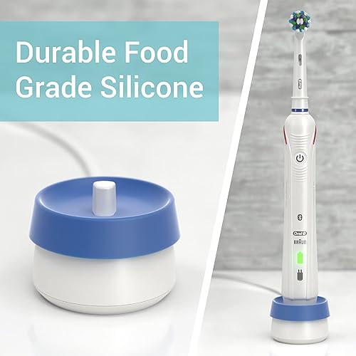Miniatura 4 de Funda de silicona limpia para base de cargador de cepillo de dientes Oral-B - Enjuaga rápidamente la suciedad - Identificadores coloridos para