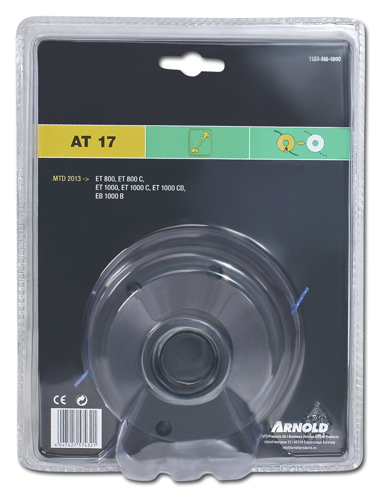 Arnold, Bobina avvolgicavo per MTD EB/ET 1000, 1183-M6-1000