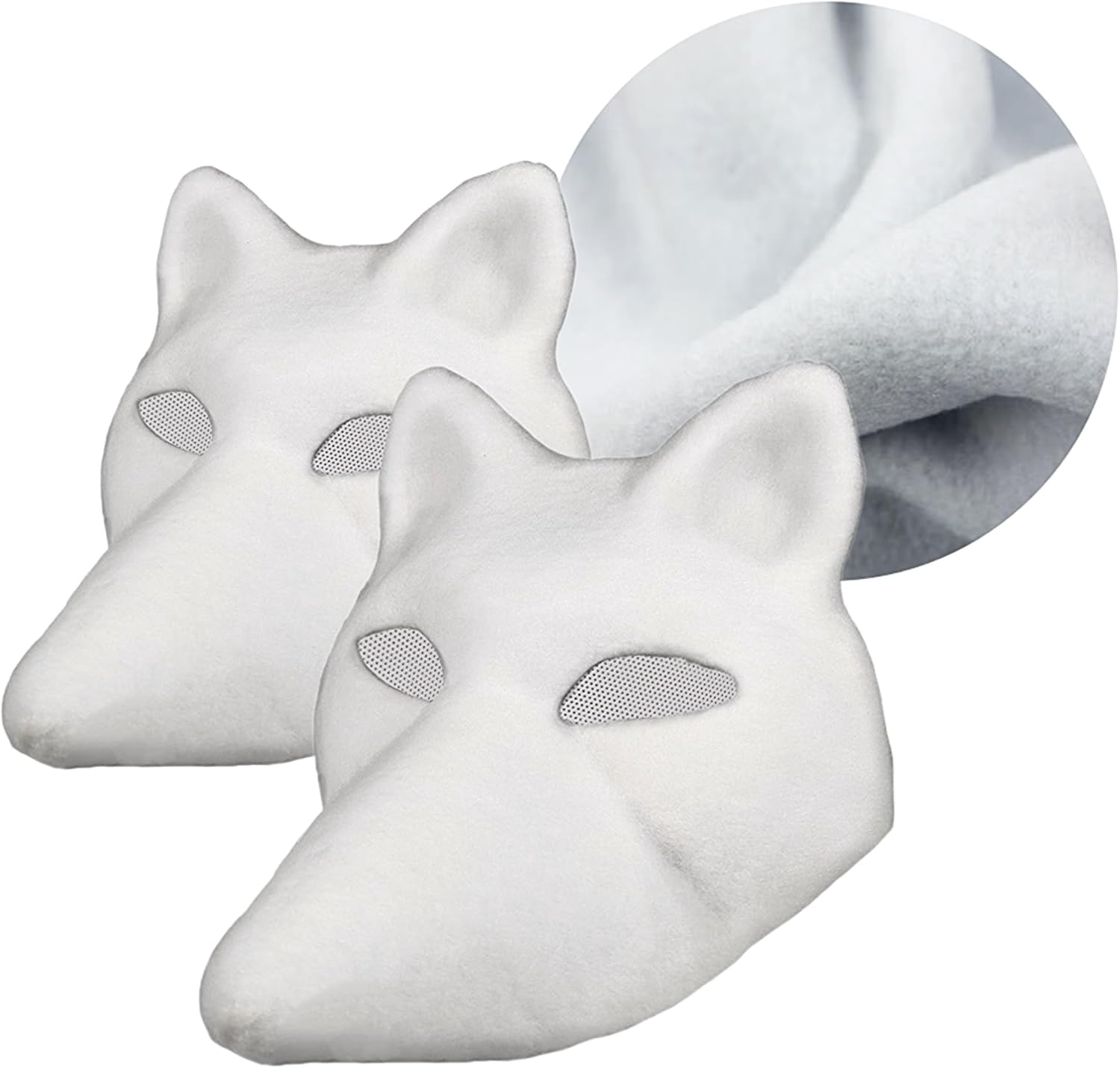 2pc Pre-Felted Canine Therian Mask Bases, fleeced and ready to paint, value pack cosplay costume project kit