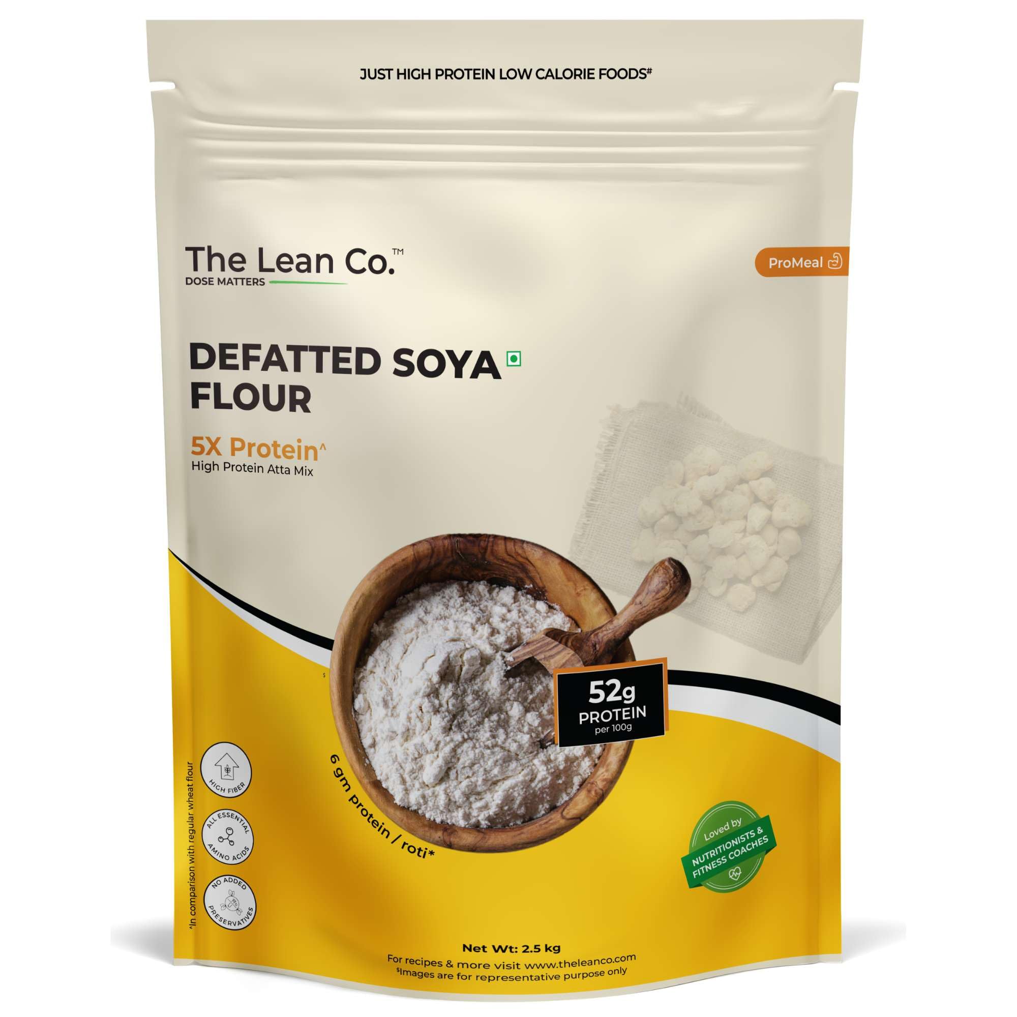 The Lean Co. Defatted Soya Flour (2.65 kg) | 52% Protein, 1.5% Fat | Lab Tested | No Preservatives | Gluten Free | Rich in Micro Nutrients-image-15