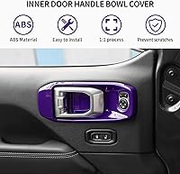Vista 3 de Inner Door Handle Bowl Cover Compatible with 2018-2022 Jeep Wrangler JL 4-Door(Purple)