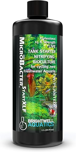 Brightwell Aquatics MicroBacter Start XLF - Bacterias nitrificantes concentradas de agua dulce - Iniciador de tanque de peces de inicio rápido,