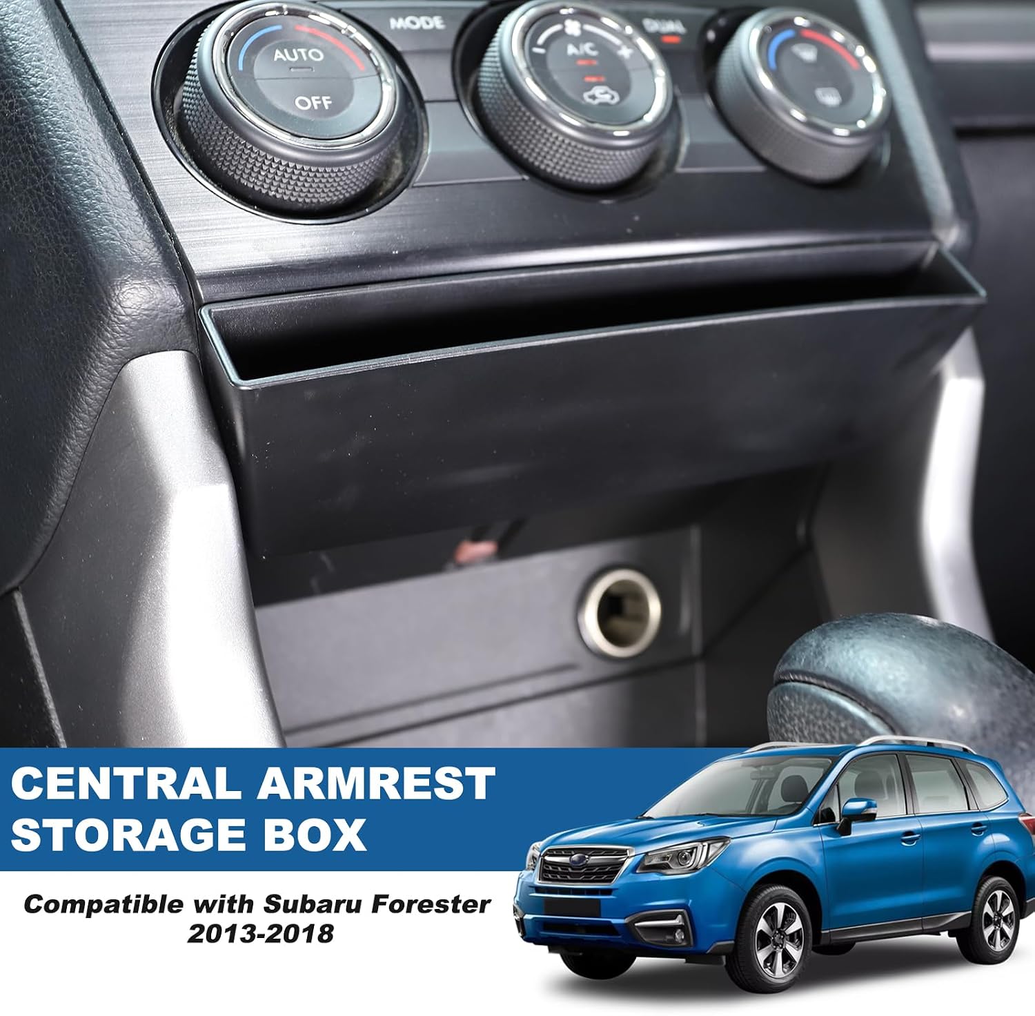 Center Console Storage Box Compatible with Subaru Forester 2013-2018 Customized Hidden Drawer Storage Box Car AC Under Panel Storage Box Seam Storage Box