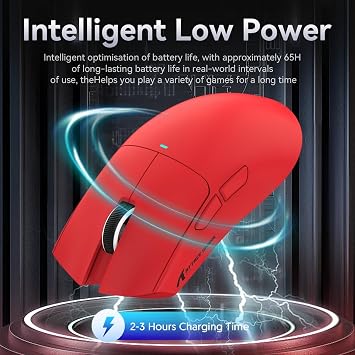 ATTACK SHARK X11 Ultra-Light Triple Mode Gaming Mouse PAW3311 Optical Sensor 22K DPI 5 programmable Buttons with Magnetic Charging Stand for PC/Mac Red