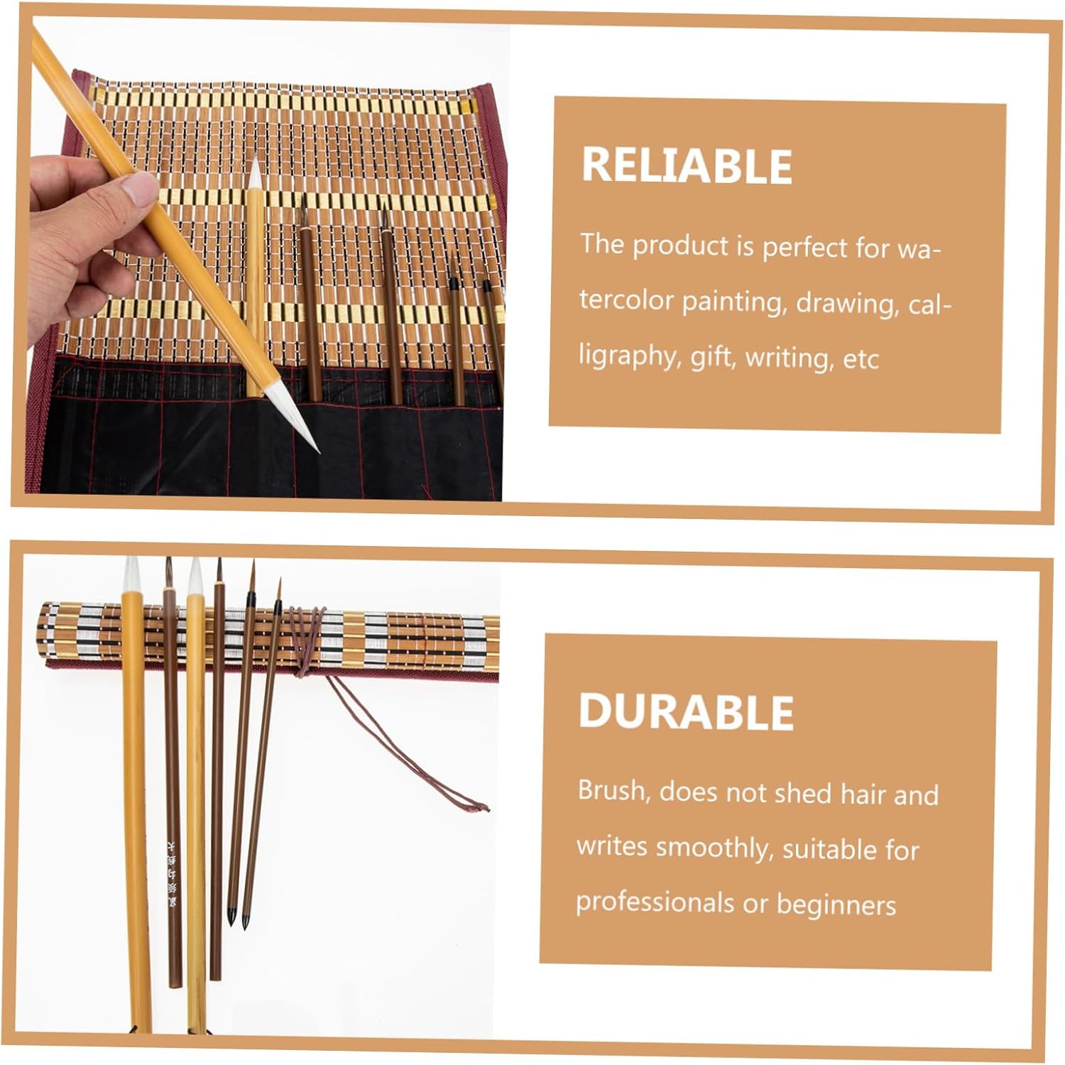 DOITOOL Watercolor Painting Brush Pen Calligraphy Art Brush Chinese Calligraphy Supplies Sumi Ink Beginner Friendly