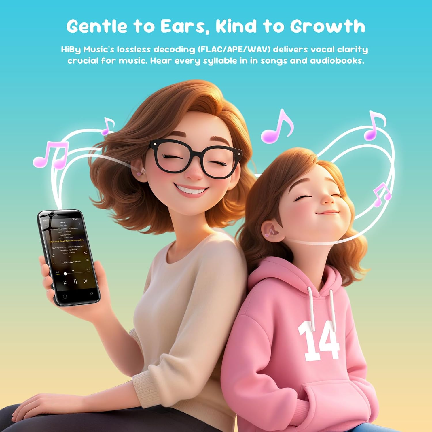 Strana view of Globluum SU3 MP3 Player showing power and volume buttons