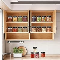 Vista 7 de Paquete de 20 tarros de plástico con tapas, tarros de plástico PET de 16 onzas, tarros redondos de almacenamiento de limo, tarro de plástico vacío