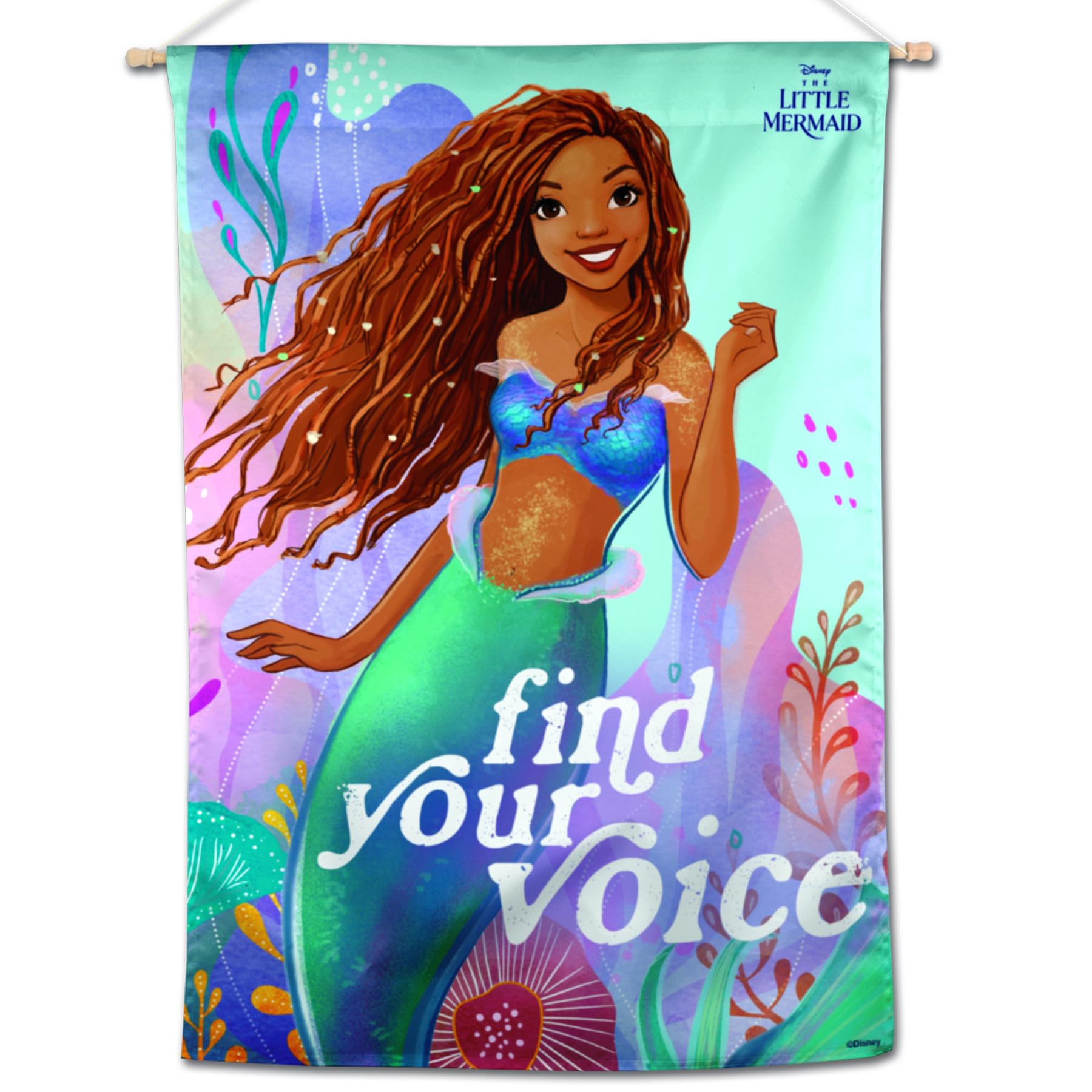 Drapeau Princesse Disney Petite Sirène WinCraft aux finitions soignées et couleurs éclatantes - 2