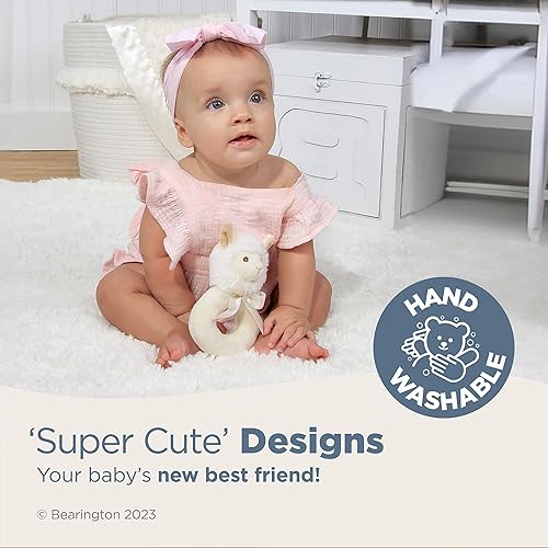 Miniatura 3 de Bearington Baby Lil Alma, 5.5 Inch Plush Llama Stuffed Animal Soft Rattle