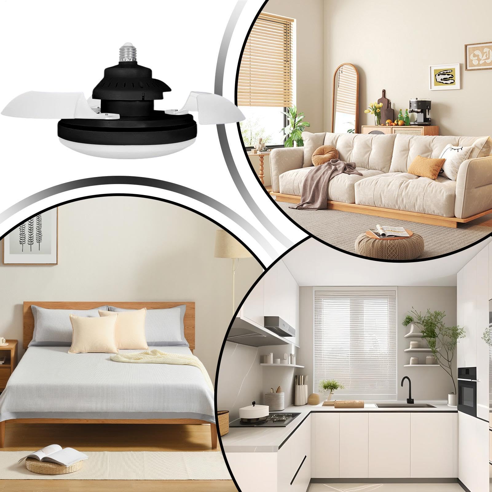 Ventilatore da soffitto con illuminazione 37,8 Centimetri Soffiatore con