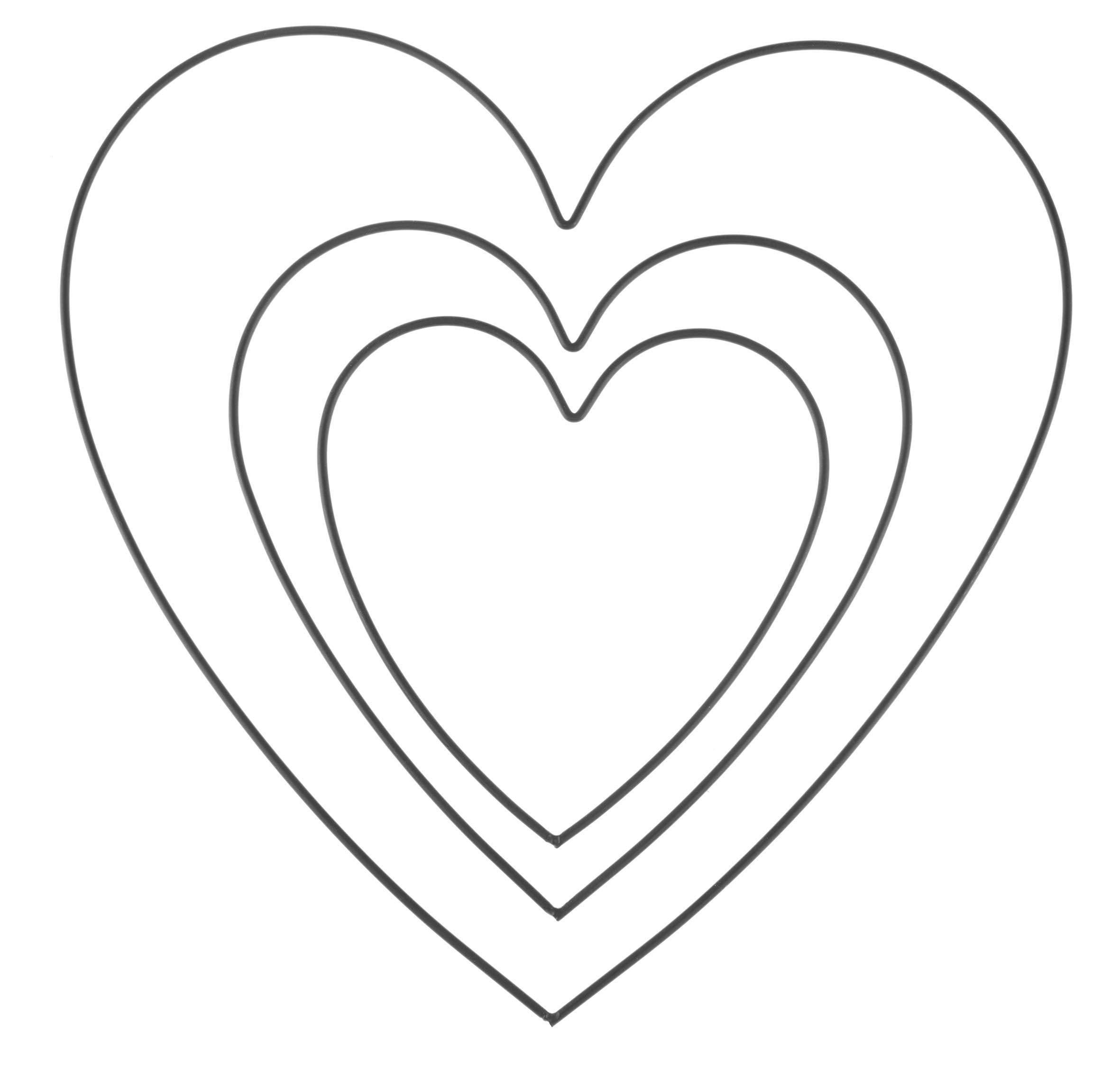Glorex 6 1294 406 Metal Heart Frame for Crafts Approximately 20 cm Coated in Black Ideal for Dream Catchers Macrame - Image 2