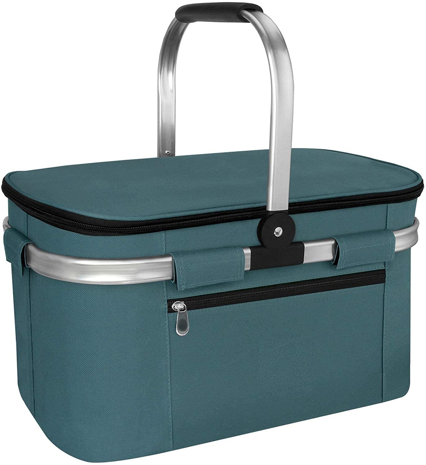 Deoxys Insulated Cooler Bag Picnic Basket, 32L Leakproof Collapsible Portable Cooler, Grocery Bag Picnic kit with Aluminium Handle for Travel, Shopping, Camping, Music Festival Oktoberfest (B0B59L3S8P) Amazon Price History, Amazon Price Tracker