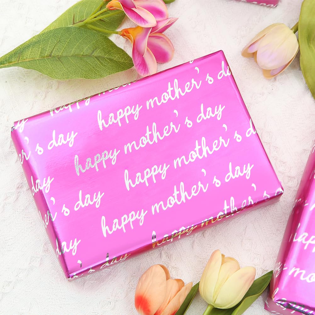 Muttertags-Geschenktüte Mit Griff – Rosa, Tulpen-Motiv, 30 X 23,9 Cm, Inkl. Karte & Geschenkpapier