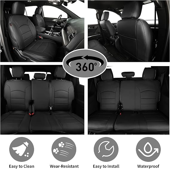 EKR Car Seat Covers for Chevrolet Traverse 2018-2023,7 Seats Full Set