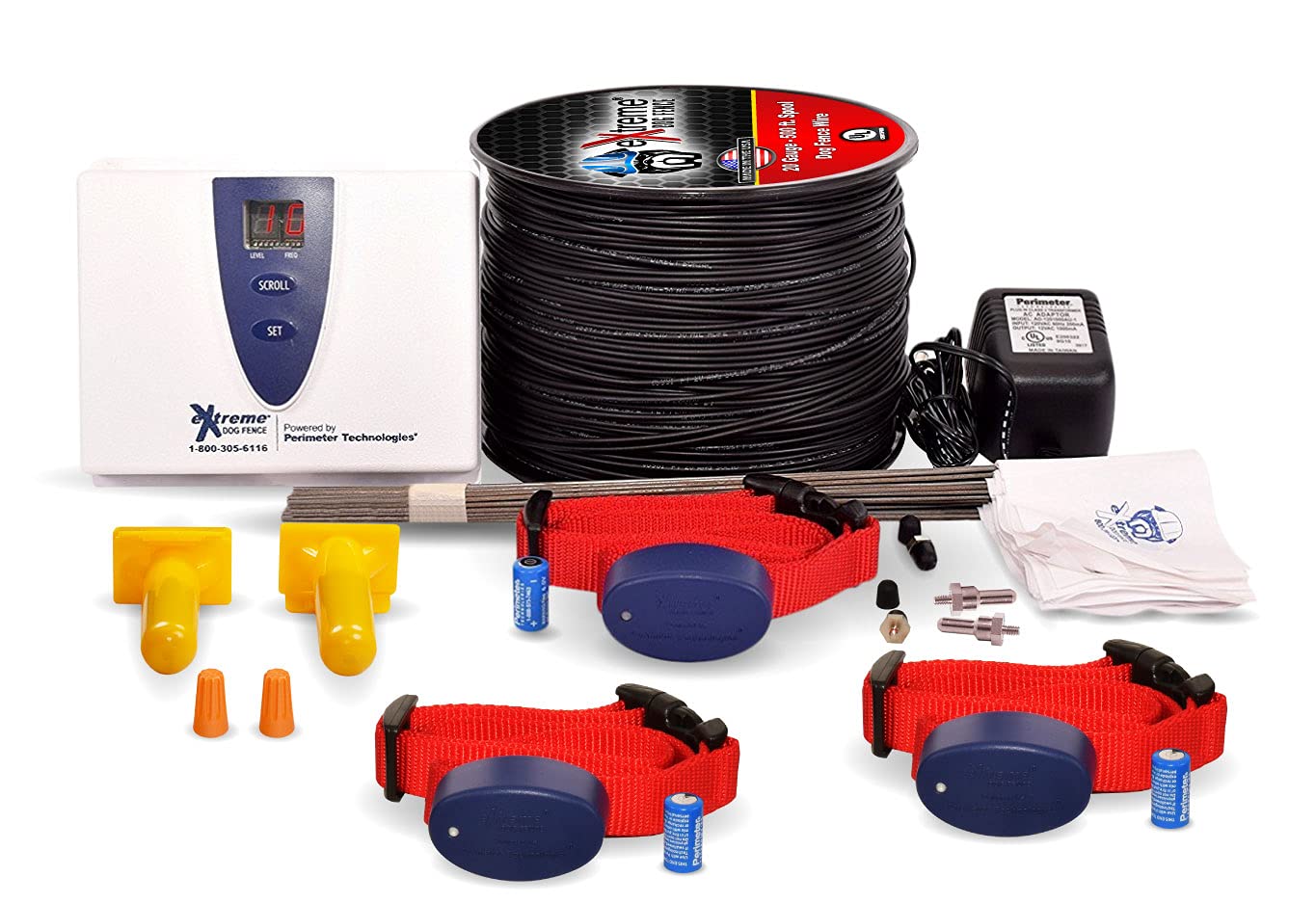 Extreme Dog Fence Ultimate Underground Electric Dog Fence 3 Dog / 2000' of 20 Gauge Boundary