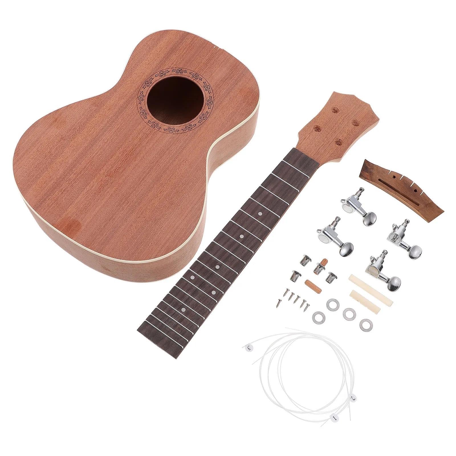 Profesjonalna Ukulele 1 Zestaw DIY Ukulele Zestaw Ręcznie Robionych Pół Rzemieślniczych Instrumentów Muzycznych Trwałe Dla Początkujących I Dorosłych