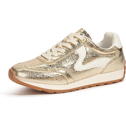 LUCKY STEP Women's Fashion Sneakers Trendy Tennis Shoes Neutral Stylish Retro Trainers Casual Running Walking Shoes