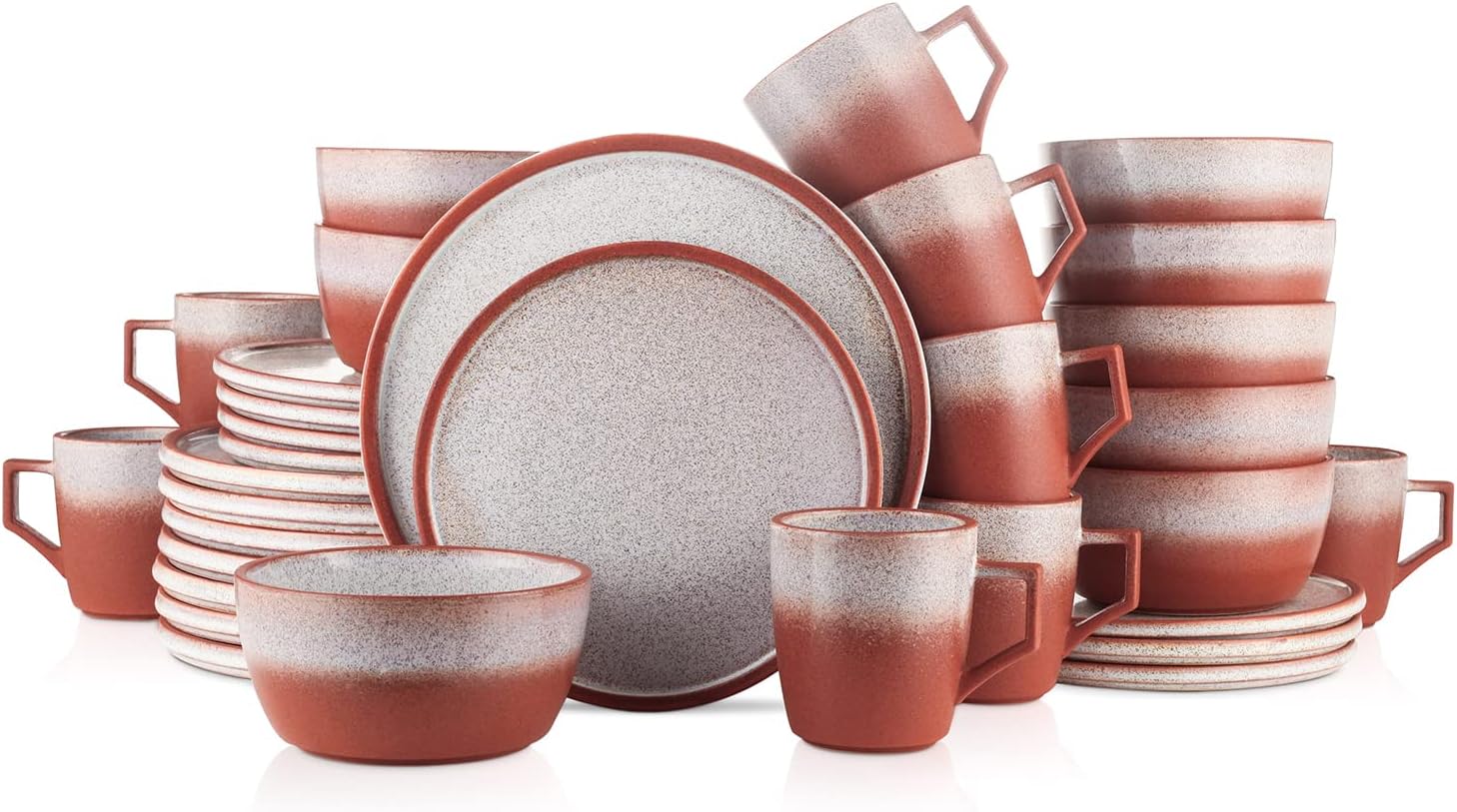 Stone Lain Vince Rustic Stoneware Dinnerware Set, Service