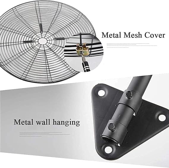180W Heavy-Duty Industrial Wall Mount Fan,3 Blades 3 Speeds Wall Mountable Tilting Fan,Commercial Ventilation Metal Fan- for Warehouse,Greenhouse,Workshop,Patio,55 (55)