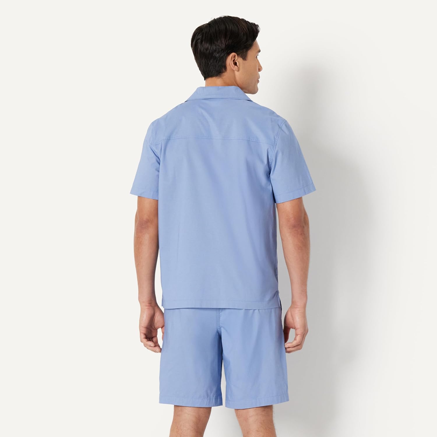 Amazon Essentials Men's Cotton Stretch Poplin Notch Collar Short Pj Set