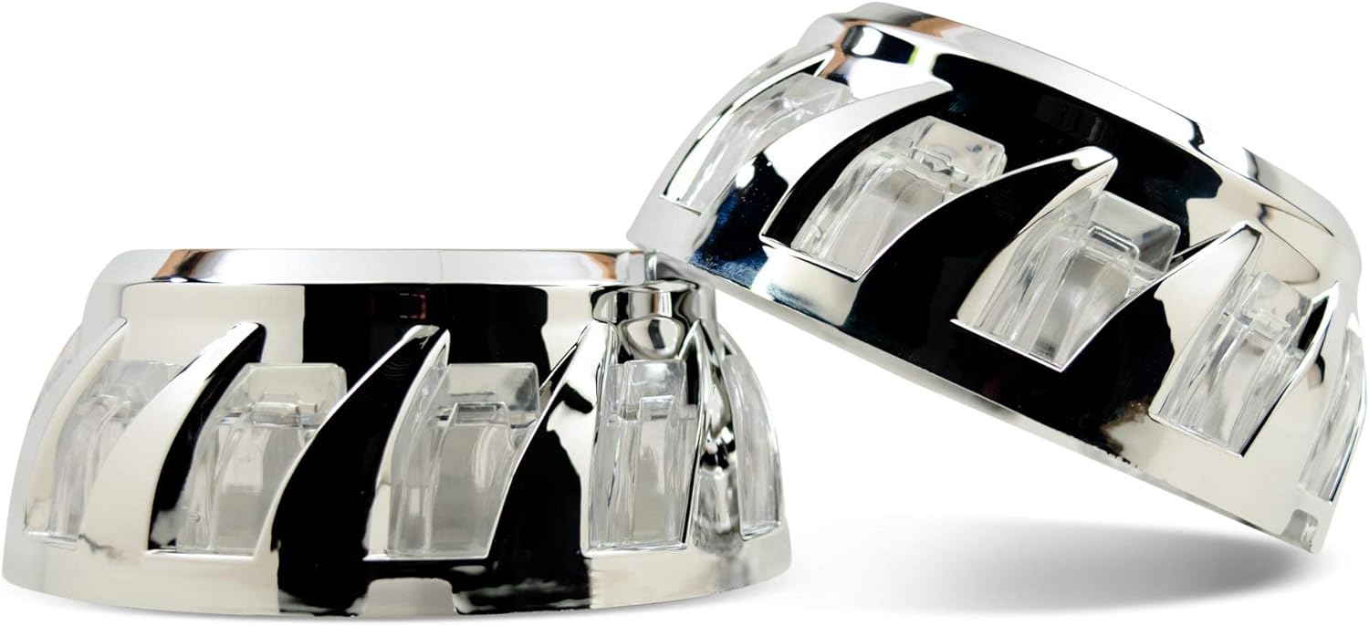 Morimoto Turbine Projector Shroud, Chrome Finish Bezel with Mounting Clips for Custom Projector Retrofits (1x S340)