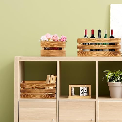 Miniatura 9 de BOBOKA Juego de 6 cajas decorativas de madera para almacenamiento, 6 tamaños, cajas de almacenamiento de madera decorativas de granja, cajas de