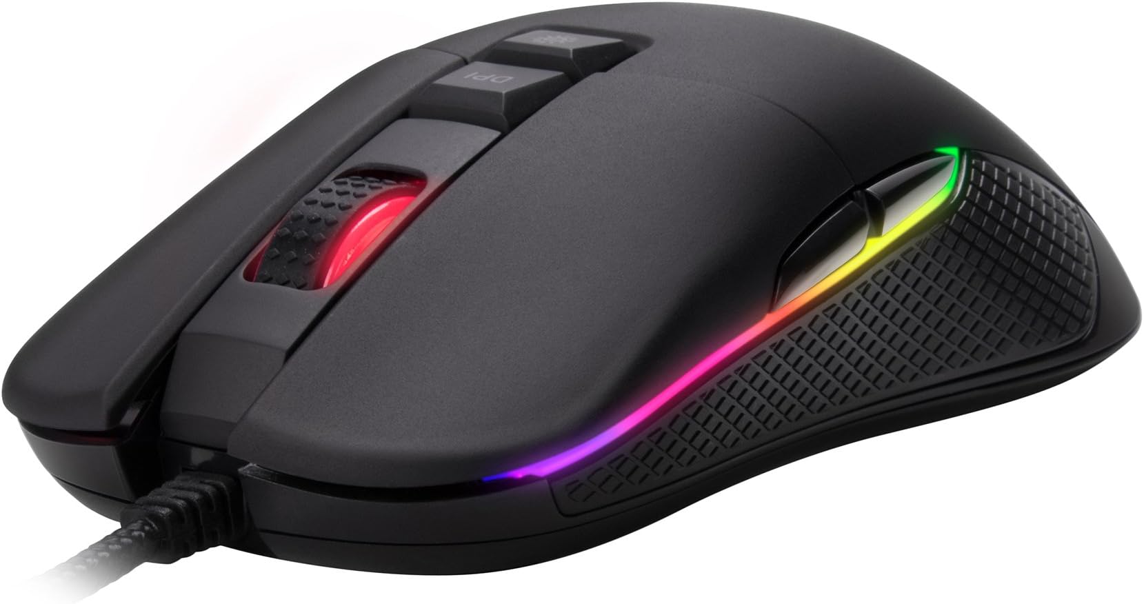Rosewill RGB Gaming Mouse with Ambidextrous Grip for Computer/PC/Laptop/Mac Book with 10000 DPI Optical Gaming Sensor and Comfortable Ergonomic Design w/9 Buttons (NEON M62)