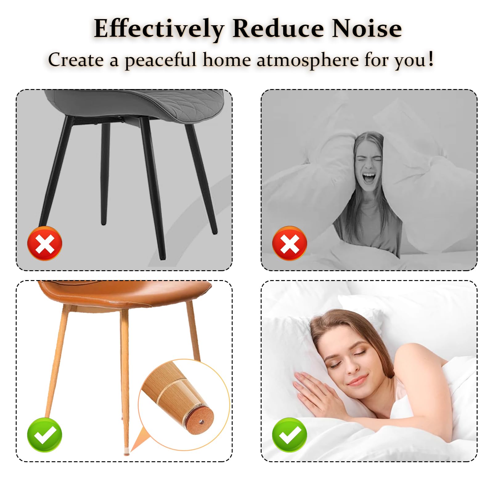 18pcs Chair Leg Floor Protectors, Silicone Chair Leg Covers - Image 4