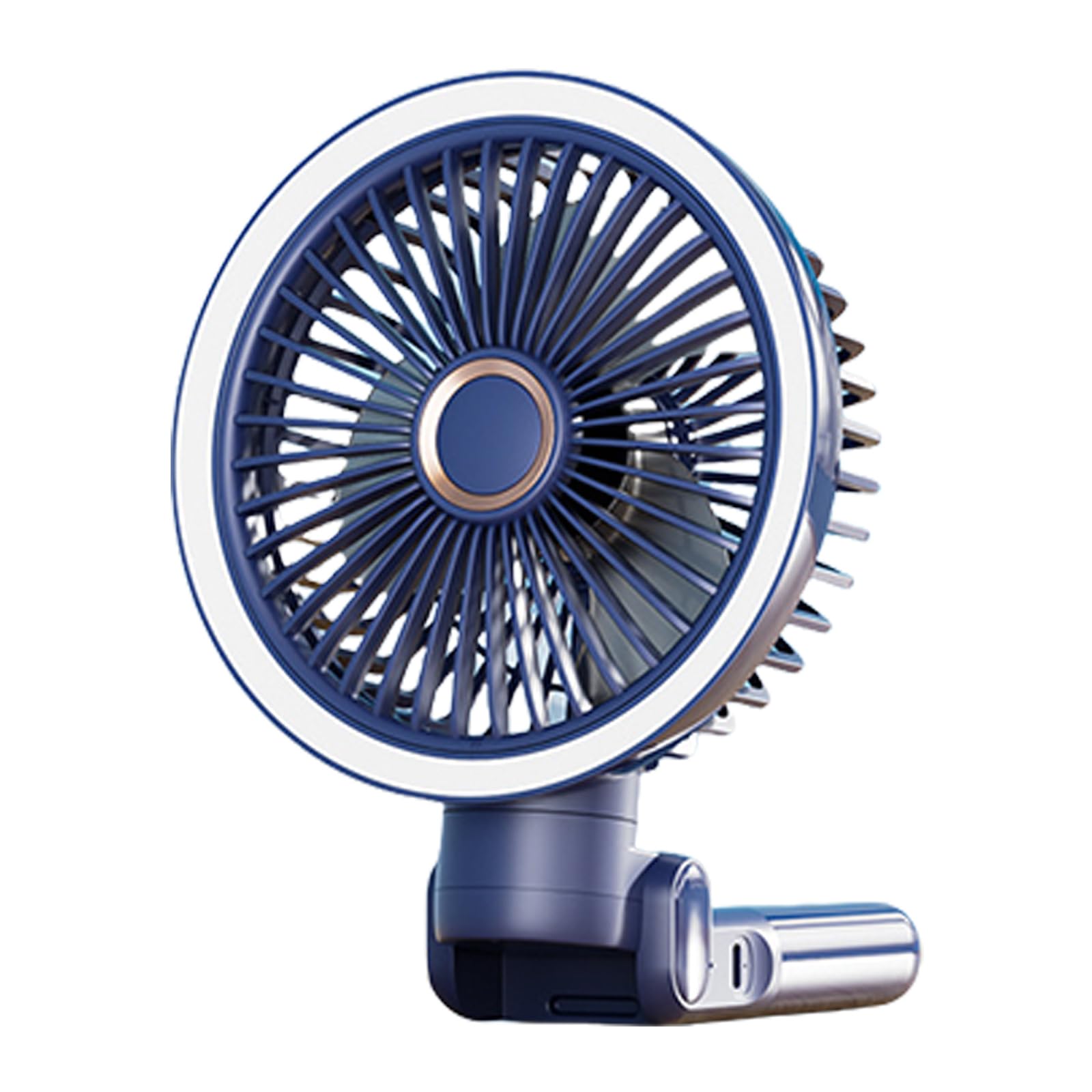 Ventilateur rechargeable à clipser USB pliable silencieux LED