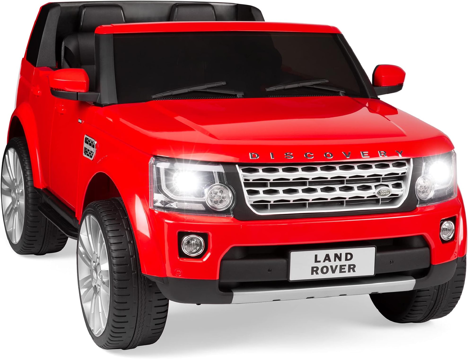 12V 3.7 MPH 2-Seater Licensed Land Rover Ride On Car Toy w/Parent Remote Control, MP3 Player - Red