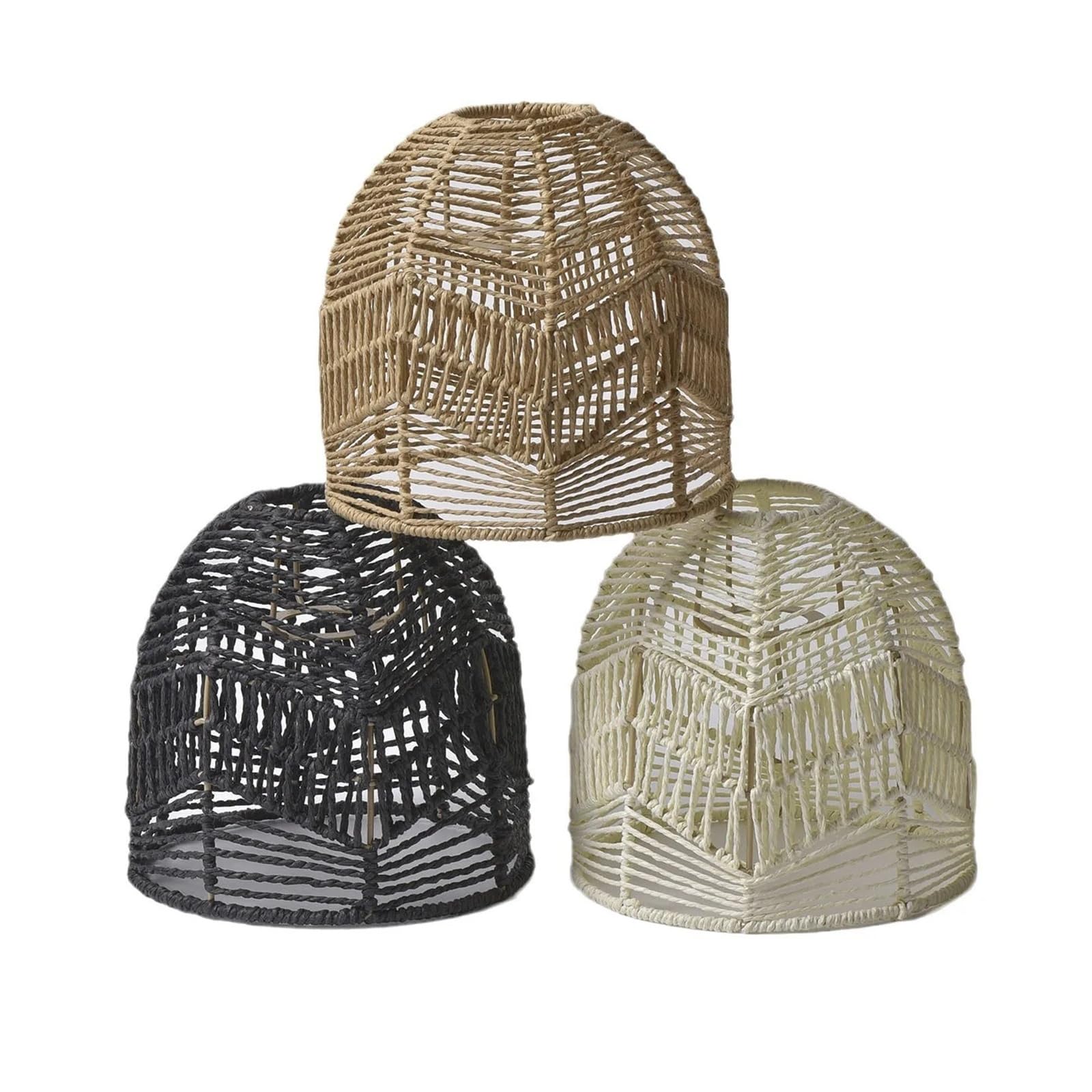 Luxemetals B17937b 1 Piece Of Hand Woven Paper Rope Lampshade, 3 Colors To Choose From(B17937b)