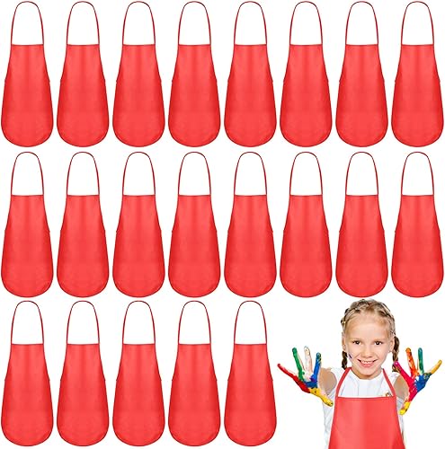 Liitrsh 24 delantales de pintura para niños, para fiestas de pintura, delantales de tela para hornear, cocina