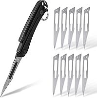 Vista 9 de KeyUnity KK13 Cuchilla de Utilidad de Precisión para Manualidades Mango de Titanio Mini Herramienta de Corte para Artes Manualidades Proyectos