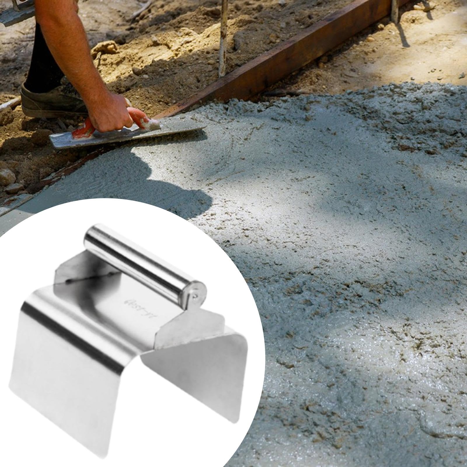 Sharplace Truelle de bordure de, truelle de bordure de béton portable, plâtrier avec poignée pour parc, trottoir, jardin, Bord Droit