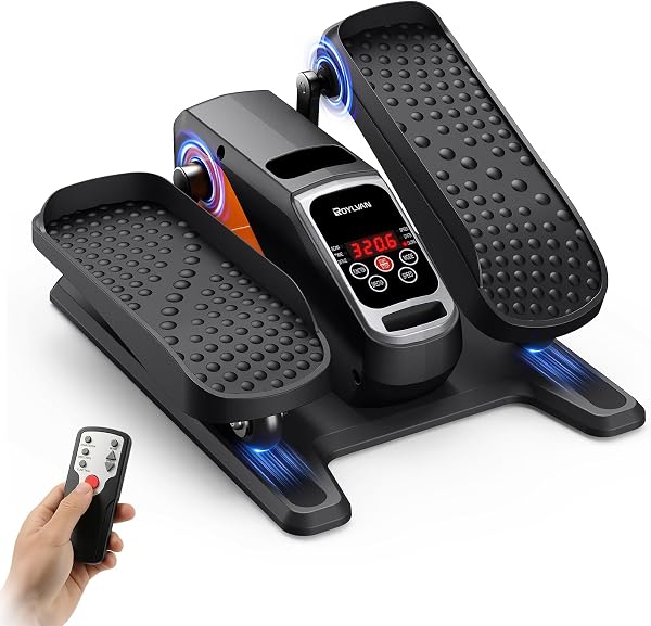 Roylvan Under Desk Elliptical Exercise Machine, Electric & Portable Ellipse Leg Exerciser, Quiet Seated Pedal Elliptical