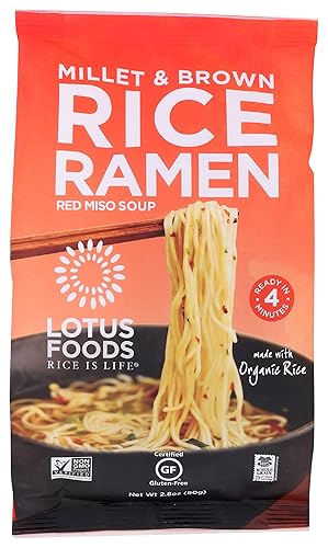 Lotus Foods Mezcla de sopa de ramen orgánico de mijo y marrón 28 onzas
