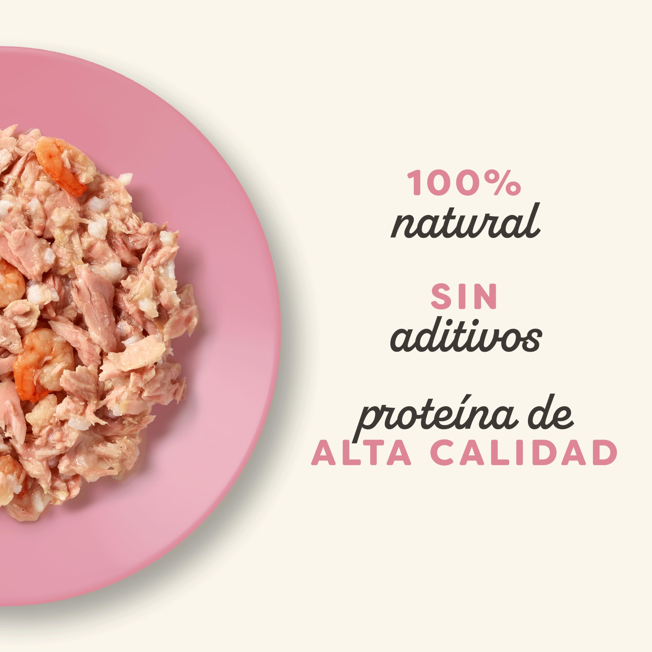 Applaws Comida húmeda 100% Natural para Gatos, Filete de Atún con Gambas en Caldo - Pack de 24 latas de 156g