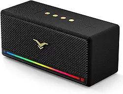 Caixa de Som Bluetooth Portátil com Pico de 80W, Caixinha Sem Fio IP67 d'Água com Luz RGB, Som com Graves Potentes, Bateria 12h, TWS, Mic embutido, Entradas USB/AUX/TF — Ideal para Casa, Festa e Praia