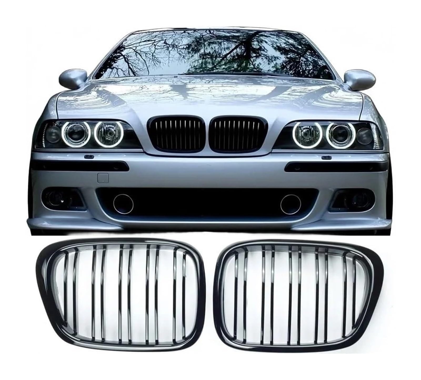 Calandre pare-chocs avant E39 grille centrale radiateur capot 1995-2004 - 3