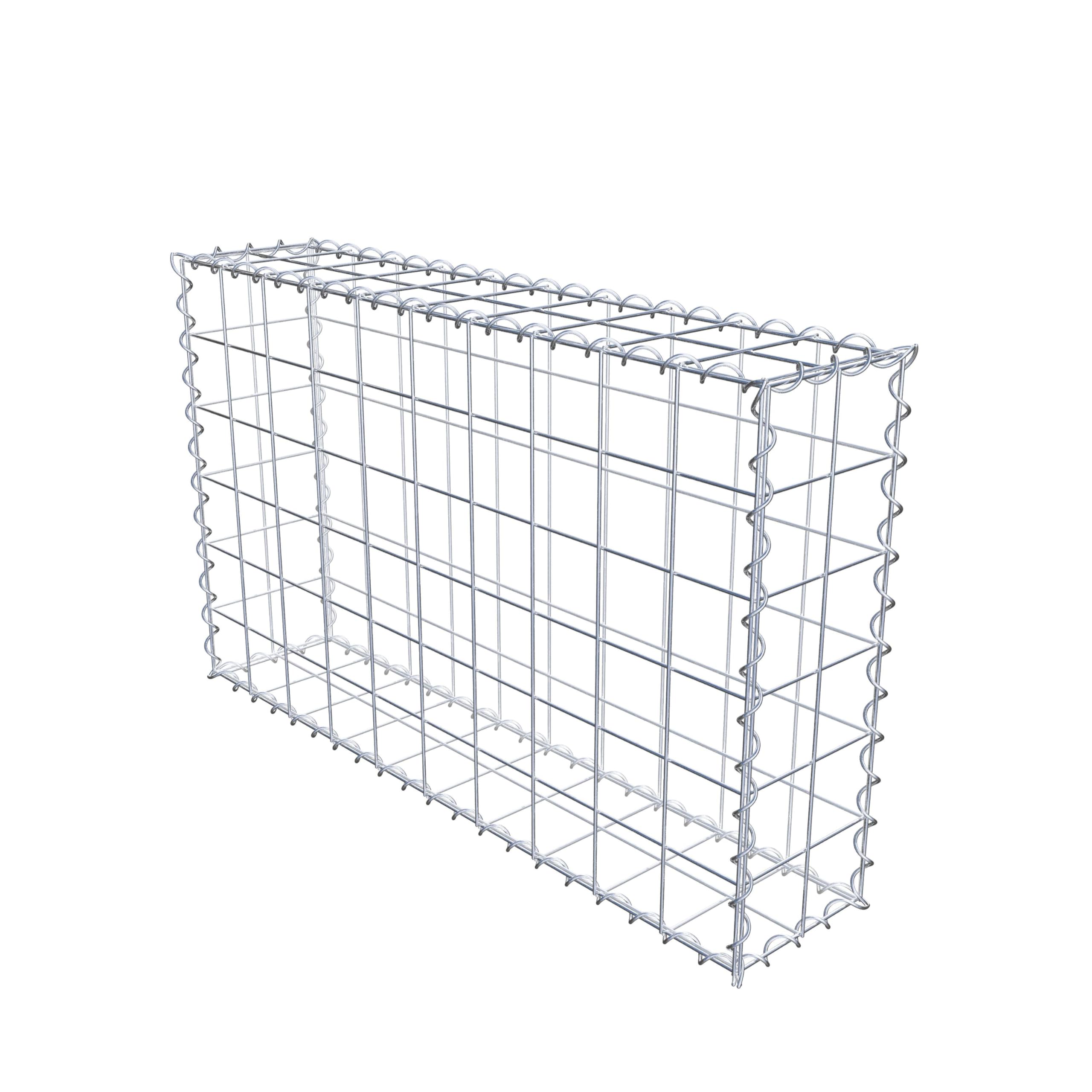 Gabionen Steinkorb Eckig – 100x90x20 Cm, Maschenweite 10x10 Cm, Verzinkt, Für Garten, Sichtschutz Oder Beeteinfassung